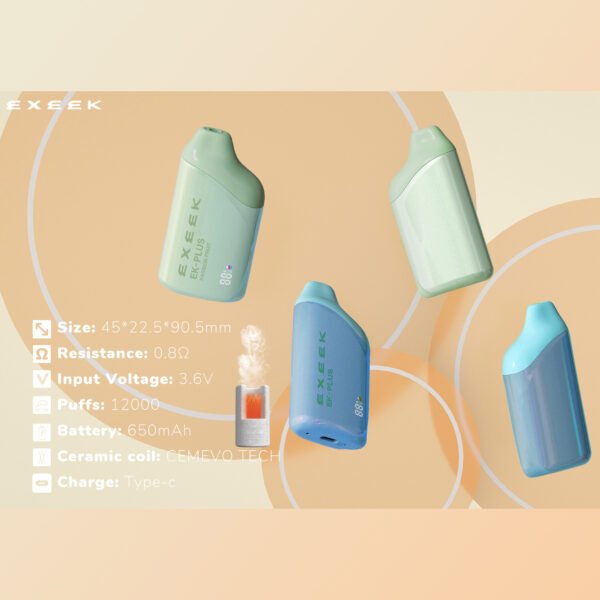 EK Plus ROCK SUGAR PEAR  flavor High-capacity disposable vape - Image 6