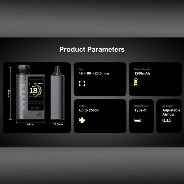 EK MOMO drpepper flavor Adjustable airflow vape pen Soft/Normal/Boost mode vape Ultimate flavor purity Ramadan night vape High humidity resistant vape TÜV certified leak-proof Café com vape - Image 3