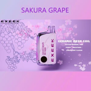 EK 15000 SAKURA GRAPE flavor High-capacity disposable vape ceramic coil disposable vape long puff vape UK store menthol ceramic coil vape PUFF XTRA alternative pocket size 15000 puff vape 2025 award winning disposable vape