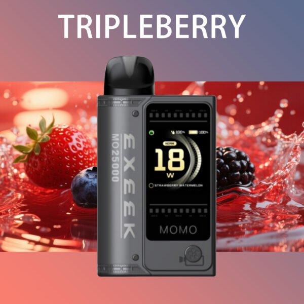 EK MOMO tripleberry flavor  12ml vape pod Triple coil resistance options Guilt-free puff tracking Ramadan night vape High humidity resistant vape TÜV certified leak-proof Café com vape
