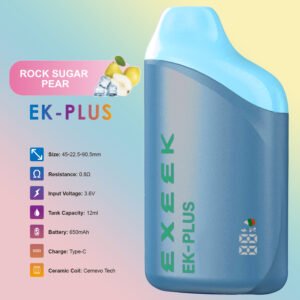 EK Plus ROCK SUGAR PEAR  flavor High-capacity disposable vape