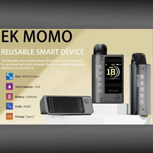EK-MOMO special Super Capacity Cigarette Cartridges STRAWBERRY flavor 30W max output disposable Zero maintenance vapor - Image 4