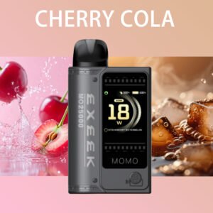 EK MOMO cherry cola flavor  Long lasting vape for travel 12ml pre-filled vape tank Status symbol vape gear Ramadan night vape High humidity resistant vape TÜV certified leak-proof Café com vape