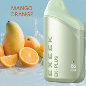 EK Plus MANGO ORANGE flavor Disposable electronic cigarette ultra high puff disposable USB-C rechargeable disposable ceramic coil vape near me ceramic coil eco vape CEMEVO tech vs traditional coil